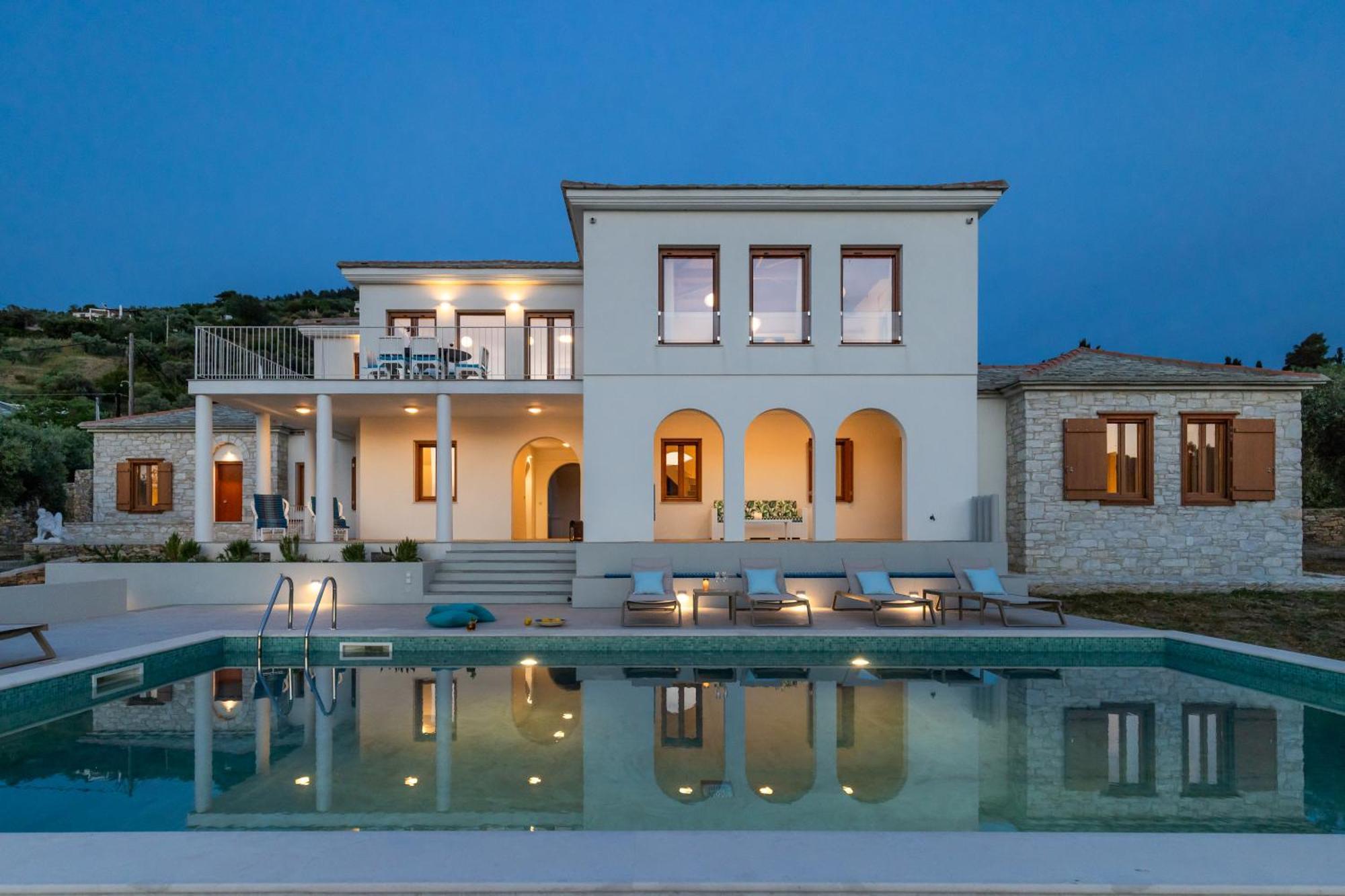Sunshine Pool Villa Bandar Skopelos Luaran gambar